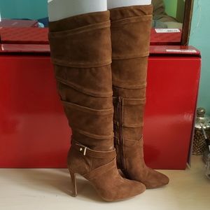 Guess 'Daris' knee high heeled boot